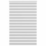 Jaluzea tip zebra gri deschis lățime țesătură 145,9cm poliester GartenMobel Dekor