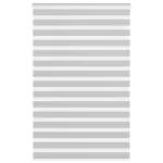 Jaluzea tip zebra gri deschis lățime țesătură 145,9cm poliester GartenMobel Dekor