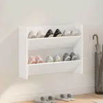 Pantofar de perete, alb, 80x18x60 cm, lemn prelucrat GartenMobel Dekor