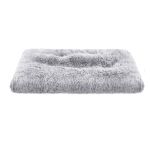 FEANDREA Pat pufos pentru caini de dimensiune mare, captuseala moale cu fir lung, lavabil la masina, 122x74 cm, gri deschis Household NewTrend