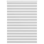 Jaluzea tip zebra gri deschis lățime țesătură 160,9cm poliester GartenMobel Dekor