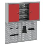 Set dulap de unelte 3 pcs Roșu Oțel vopsit electrostatic GartenMobel Dekor