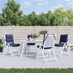 Perne scaune cu spătar jos, 4 buc., bleumarin, textil oxford GartenMobel Dekor