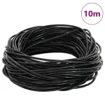 Cord din Piele Negru Ø1 mm x 10 m Piele GartenMobel Dekor