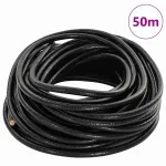 Cord din Piele Negru Ø5 mm x 50 m Piele GartenMobel Dekor