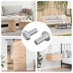 Șurub cu Prindere 2 pcs Argintiu M6 x 15 mm Oțel GartenMobel Dekor