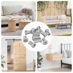 Bucșa cu Blocare 12 pcs Nichel M6 x 25 mm Oțel GartenMobel Dekor