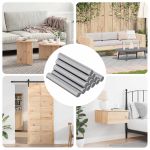 Coroană filetată 12 pcs Argintiu 8 x 55 mm Oțel GartenMobel Dekor