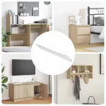 Glisieră de sertar 63 pcs Alb Oțel GartenMobel Dekor