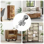 Hinge 123 pcs Argintiu 0 Fier GartenMobel Dekor