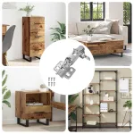 Hinge 126 pcs Nichel 139 x 64,1 x 10 mm Fier GartenMobel Dekor