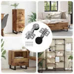 Hinge 2 pcs Argintiu 0 Fier GartenMobel Dekor