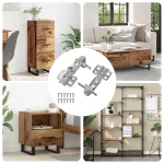 Hinge 2 pcs Nichel 139 x 64,1 x 10 mm Fier GartenMobel Dekor