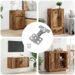 Hinge 257 pcs Nichel 85 x 52,5 x 9,5 mm Fier GartenMobel Dekor