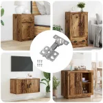 Hinge 257 pcs Nichel 85 x 52,5 x 9,5 mm Fier GartenMobel Dekor