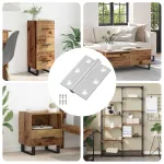 Hinge 720 pcs Argintiu 50 x 38 x 1,3 mm Oțel GartenMobel Dekor