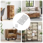 Hinge Simplu 12 pcs Argintiu 58 x 35 x 1 mm Oțel GartenMobel Dekor