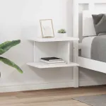 Noptieră 2 pcs Alb 40 x 30 x 25 cm Lemn compozit GartenMobel Dekor