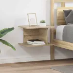 Noptieră 2 pcs Stejar Sonoma 40 x 30 x 25 cm Lemn compozit GartenMobel Dekor