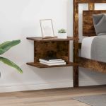 Noptieră 2 pcs Stejar fumuriu 40 x 30 x 25 cm Lemn compozit GartenMobel Dekor