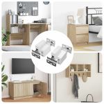 Suport de suspendare pentru cabinet 2 pcs Alb 70 x 48 x 19 mm GartenMobel Dekor