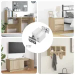 Suport de suspendare pentru cabinet 261 pcs Alb 70 x 48 x 19 mm GartenMobel Dekor