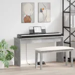 Suport pentru keyboard Gri din beton 120 x 32 x 64 cm GartenMobel Dekor