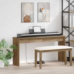 Suport pentru keyboard Stejar Artizanal 130 x 32 x 64 cm GartenMobel Dekor