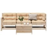 Set mobilier de grădină cu perne, 4 piese, lemn masiv de pin GartenMobel Dekor