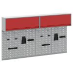 Set dulap de unelte 6 pcs Roșu Oțel vopsit electrostatic GartenMobel Dekor