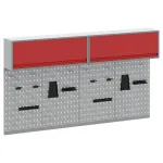 Set dulap de unelte 6 pcs Roșu Oțel vopsit electrostatic GartenMobel Dekor