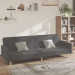 Canapea extensibilă cu 2 locuri, gri deschis, țesătură GartenMobel Dekor