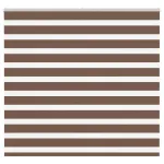 Jaluzea tip zebra maro lățime țesătură 160,9 cm poliester GartenMobel Dekor