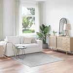 Covor Shaggy Antiderapant Gri 160 x 160 cm PP GartenMobel Dekor