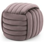 Taburet tapitat Nilo, velur, 53x50x43 cm, roz pudrat Household NewTrend
