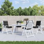 Perne de scaun spătar mic, 4 buc., negru, textil oxford GartenMobel Dekor