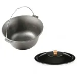 Set ceaun fonta cu capac emailat, 16 L, Premium GartenVIP DiyLine