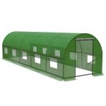 Sera de gradina, tip tunel cu cadru metalic, 300x800cm, verde, 24mp Household NewTrend