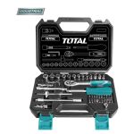 TOTAL - TRUSA DE CHEI TUBULARE 1/4 CU ANTRENOR 45 PIESE (INDUSTRIAL) PowerTool TopQuality
