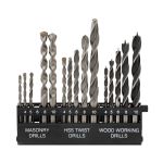 Trusa burghie pentru lemn, piatra si metal 15 buc ROTOR RBM15 Innovative ReliableTools