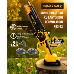 Mini drujba 8" pe acumulator cu 2 acumulatori 21V /2Ah si incarcator ROTOR RBS-82 Innovative ReliableTools