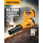 Suflantă aer pe acumulator ROTOR RS-2000 cu 1 acumulator 21V / 2Ah si incarcator ROTOR Innovative ReliableTools