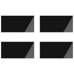 Placă de masă 4 pcs Negru Sticlă GartenMobel Dekor