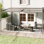 Pavilion cu acoperiș, antracit, 4x3x2,5 m, aluminiu și oțel GartenMobel Dekor