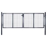 Poartă de grădină din plasă, oțel galvanizat, gri, 300x75 cm GartenMobel Dekor