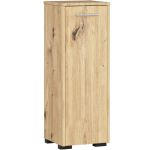 Dulap de baie tip baza, cu usa reversibila si raft interior, PAL 16 mm, 30x30x85 cm, stejar artisan Household NewTrend