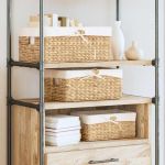 Coșuri de depozitare 3 pcs natural 40 x 30 x 18 cm GartenMobel Dekor