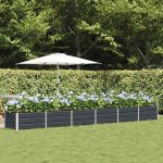 Jardinieră Antracit 480 x 80 x 45 cm Oțel GartenMobel Dekor