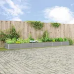 Jardinieră Gri deschis 195 x 100 x 45 cm Oțel Galvanizat GartenMobel Dekor