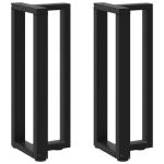 Picioare de masă consolă în formă de T, 2 buc., negru, 38x25x(72-73) cm, oțel GartenMobel Dekor